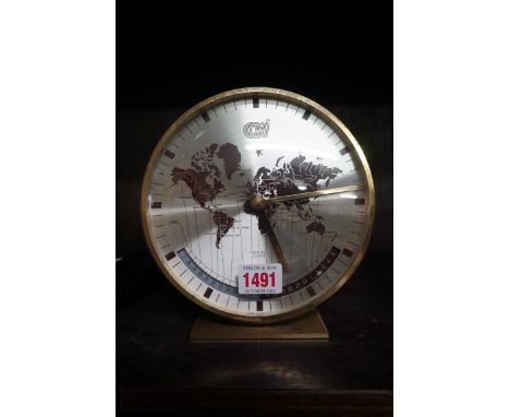 A vintage Kienzle world time clock,&nbsp;18.5cm high.&nbsp; 