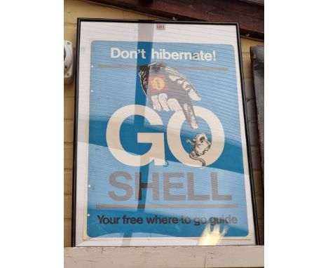 A vintage 'Shell, Don't Hibernate' poster, 61 x 45.5cm. 