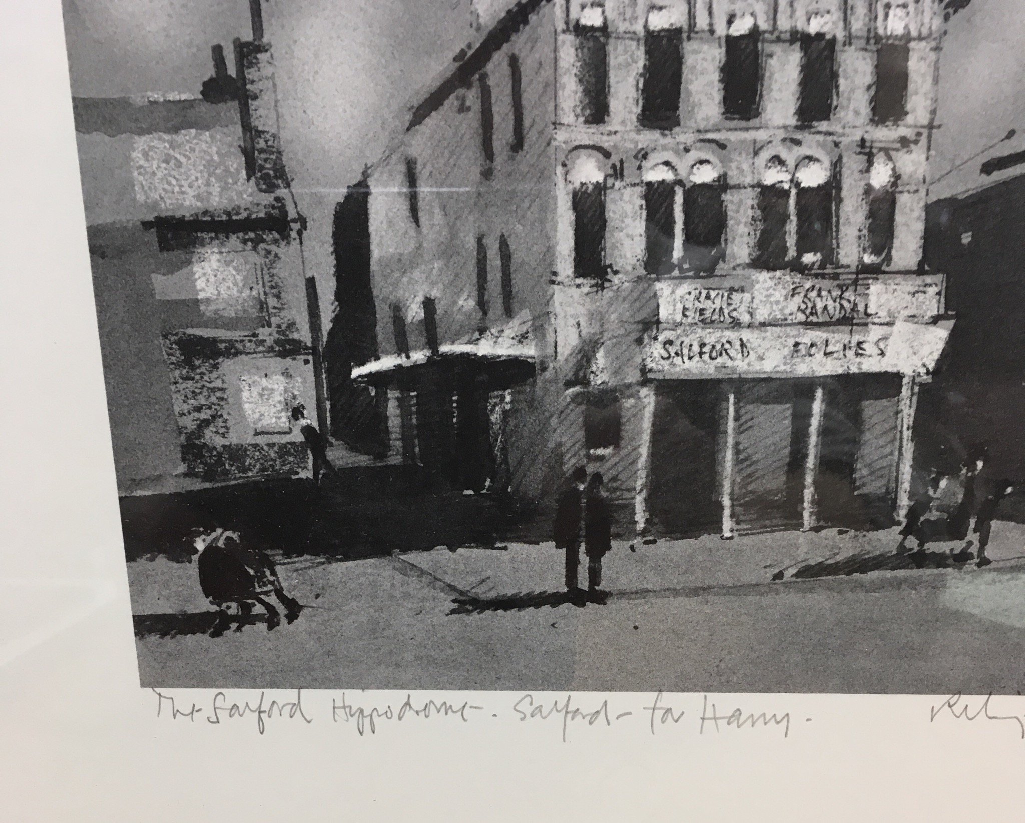 Harold Riley 1934- present, print titled The Salford Hippodrome,dated ...