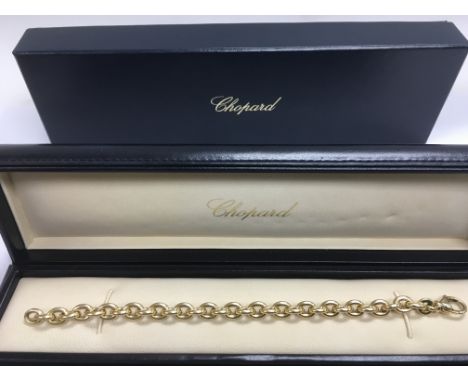 A Chopard 18ct gold bracelet in original case and outer box, approx 28g.