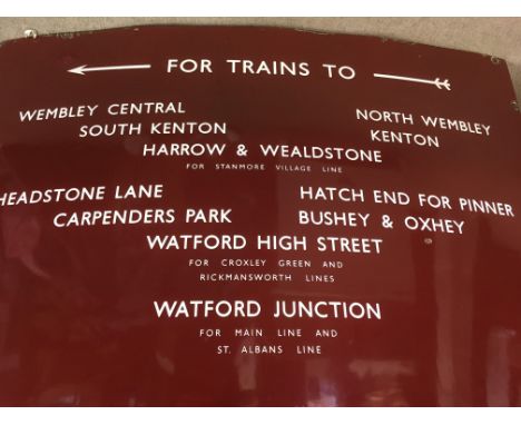 A large enamel train sign believed to be for Midlands Railways, approx