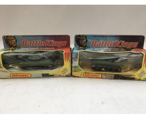 Matchbox, Battle kings, boxed , K-109 M-551 Sheridan tank and K-107 155mm SP Howitzer