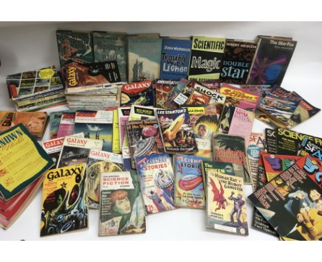 An interesting collection of assorted vintage Science Fiction pulp magazines including Galaxy and Worlds of Tomorrow plus rel