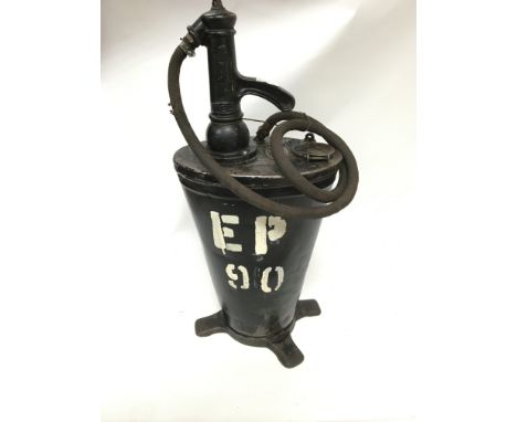 A vintage garage forecourt oil pump