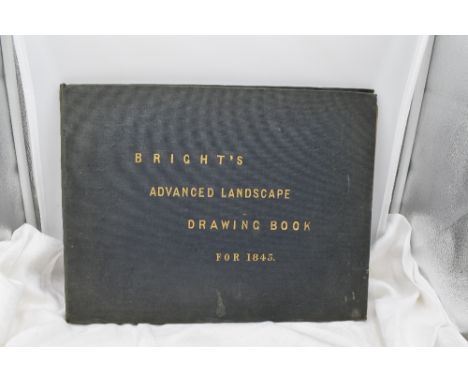 Art. Bright's Advanced Landscape Drawing Book for 1845. No title page or publishing information. A series of 24 lithograph pl