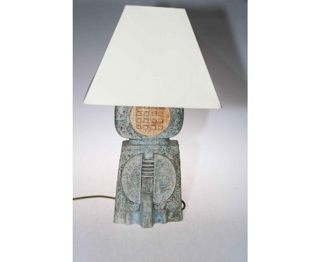 Troika double base table lamp, monogram EW, 36cm to lamp holder