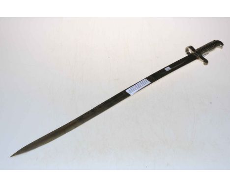 Yataghan sword, date marked 1861, blade 64cm.