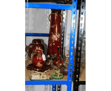 Carlton ware Rouge Royale including lidded jars, large vase, Swarovski crystal, Goebel, Wade, paperweights etc.