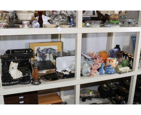 Imperial typewriter, Oriental eggshell tea wares, Nat West pigs, Shelley, Victorian porcelain, Martin Hall cased bon bon tray
