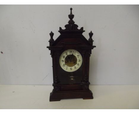 Oak case mantle clock 57cm