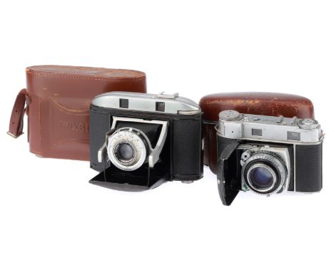 black, body F, lightmeter responds, opens and closes, shutter and advance jammed, with the Retina-Heligon f/2 50mm lens, opti