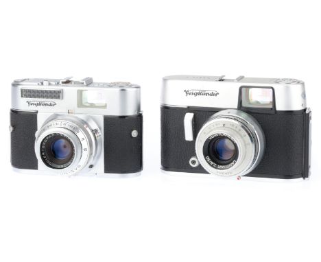 comprising a Vito C, silver, body G, working, a Vito BL, lightmeter responds to light, shutter needs attention, and a 