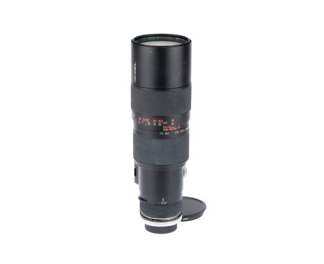 black, barrel VG, BBAR multi coated, optics G with light haze, controls operate smoothly, with caps, lens length 30cm, Canon 