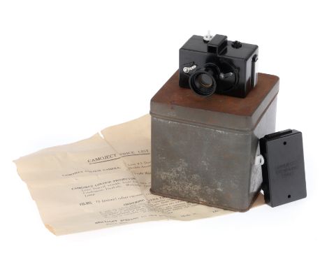 Camoject Ltd, box camera with original instructions, body G, shutter appears to work.