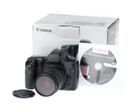 black, body F-G, working at time of auction, with Canon 28-80mm IV zoom lens, body G, optics G, some light haze present, with