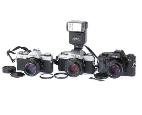 comprising an X-300, body VG, shutter works intermittently, with a Minolta MD f/2 50mm lens, optics F-G with light haze, an X