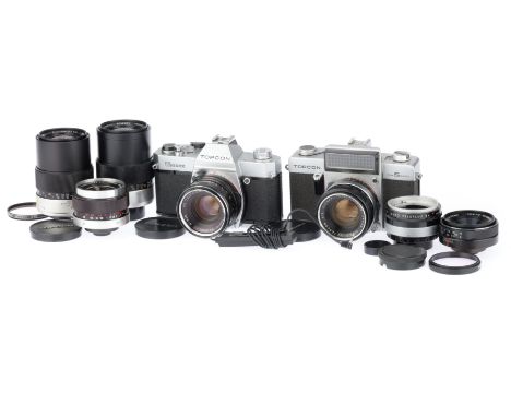 comprising a Wink S Mirror, silver, body G, shutter works, with a UV Topcor f/2 53mm lens, barrel VG, optics G, a UV Topcor f