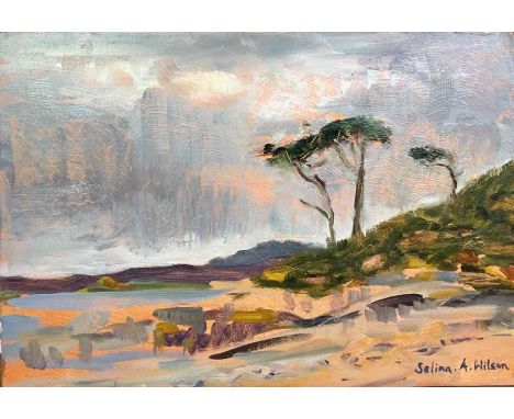Selina Wilson (British, B.1986) "Scots Pine", oil on panel, signed to lower right, titled and dated Arisaig 2019 to verso, 17
