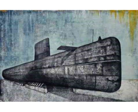 Georgina Bown SSA (British, B.1965) "Sub-Base 2", mono print, signed to lower right, titled lower left, 1/1 in pencil, artist