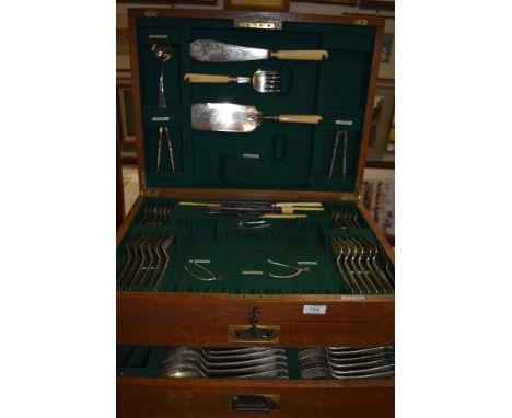 An impressive canteen of cutlery by Mappin and Webb including mother of pearl handles
Part set, some tarnishing and age relat