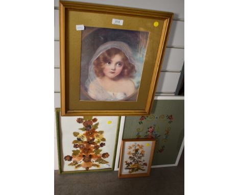 A selection of prints and collage including floral interest