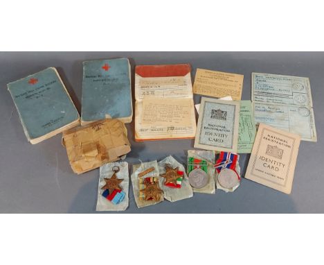 A WWII medal group of five comprising The 1939-1945 Star, The Africa Star with 8th Army, The Italy Star, The Defence Medal an