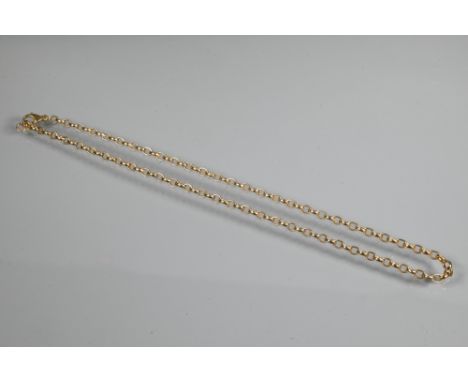 A 9ct yellow gold belcher chain necklace, on later clasp, 22 cm long (closed), approx 16.8g 