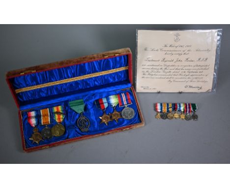 A group of seven medals to Lieutenant Reginald Finlow R.N.R. comprising 1914-15 Star; 1914-18 BWM; Victory Medal, M-I-D oakle