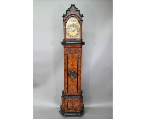 AMENDMENT - William Jourdain, London, an interesting 18th century continental walnut cased longcase clock, the eight day five