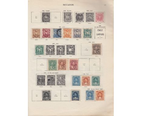 STAMPS : Two Ideal album World albums A-L and K-Z each album has extra pages inserted for some more modern issues. The pair o