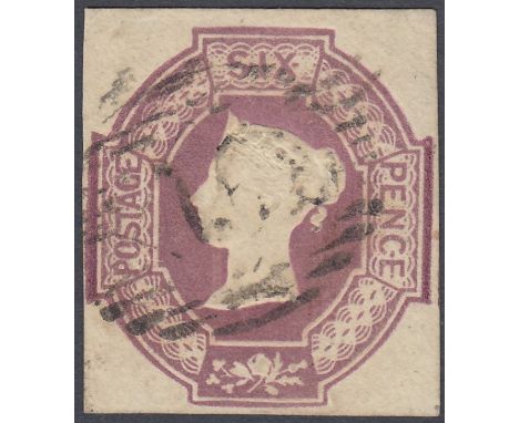 GREAT BRITAIN STAMPS 1854 6d Dull Lilac embossed fine used with light cancel SG 59