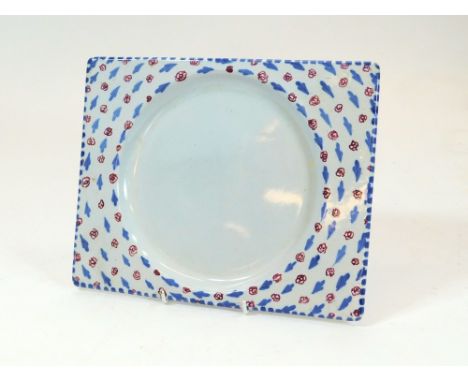 CLARICE CLIFF/GORDON FORSYTH. A Clarice Cliff Bizarre hand painted platter after a design by Gordon Forsyth R.I. 12.3 x 26.5c