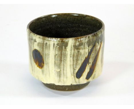 JOHN BEDDING. A John Bedding Leach Pottery yunomi. Height 8.5cm. Personal & Pottery marks.  Please note that all items in thi