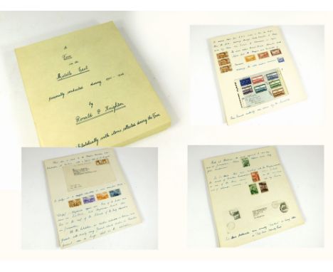 WWII AAPC SERVICE - PERSONAL ACCOUNT WITH PHILATELIC COLLECTION. A unique & unusual, hand-written account of WWII Middle East