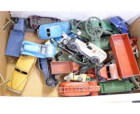 Dinky Toys and Matchbox die-cast model vehicles, playworn 