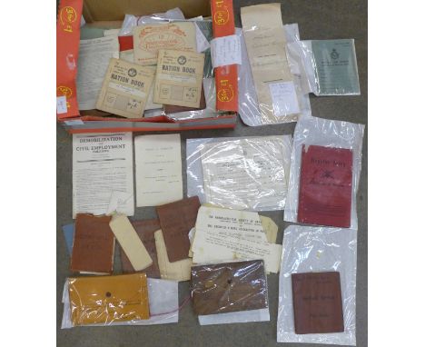 Army, RAF and Navy military papers and books, over 100 items 
