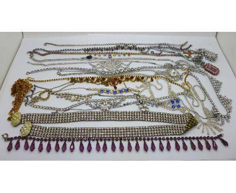 Vintage diamante and paste jewellery 