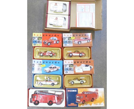 A collection of model cars including Vanguards and Oxford die-cast limited editions (6) 