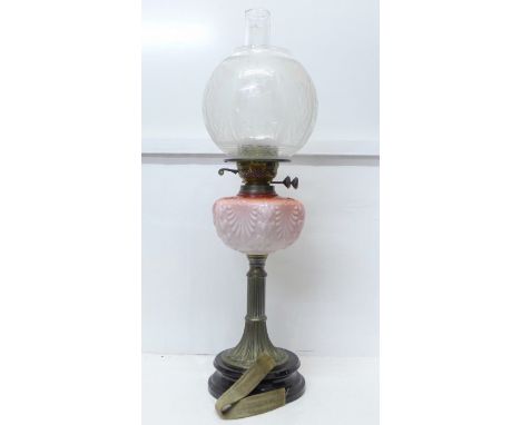 An oil lamp, 65cm 