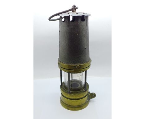 A miner's safety lamp 