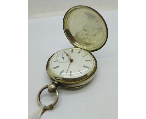 A silver Thomas Russell &amp; Son full hunter pocket watch 