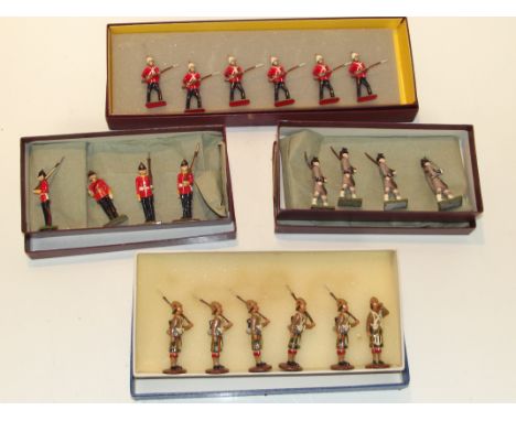 2 boxes of britains steadfast soldiers together with Worcester regiment and king of country original toy soldiers