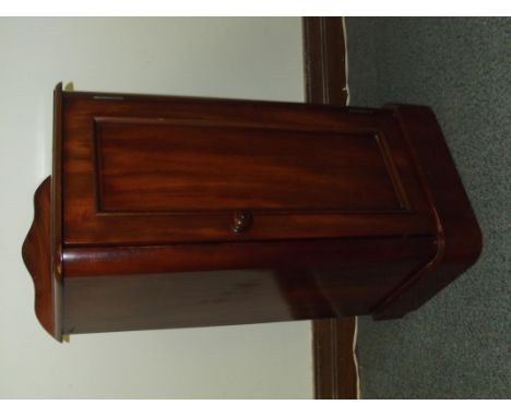 Late Victorian pot cupboard/ side cupboard, single door with fielded panel and turned handle