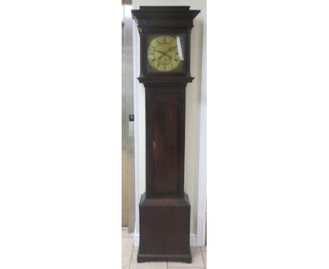 An 18th Century Longcase Clock with square brass dial having subsidiary date aperture, engraved Henry Richards, Somerton, in 