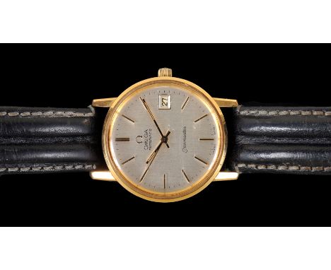 A Gentleman's Omega Seamaster Automatic Wristwatch, the silvered dial with hourly baton markers, sweep seconds hand and date 