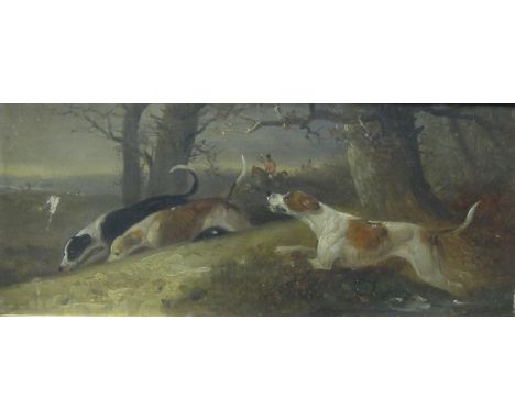 EDWARD ROBERT SMYTHE (1810-1899) Hounds in full cry; Hounds looking for a scent;and Hounds by a copseall signed 'E.R. Smythe'
