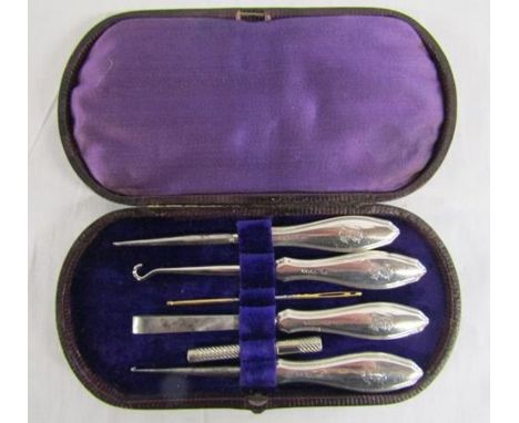 Edwardian cased silver sewing kit London 1909&nbsp;&nbsp;