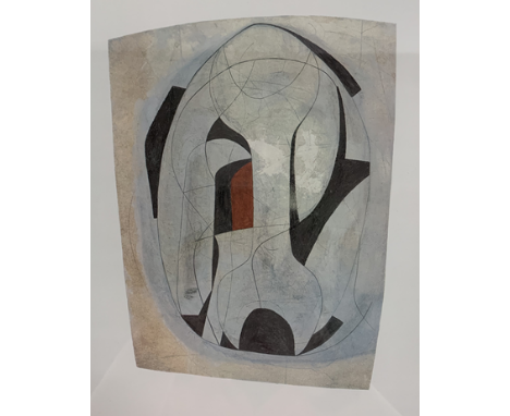 Ben Nicholson print 'Spanner with Red' approx. 55cm x 46cm
