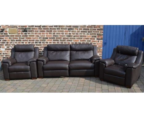 Manual reclining 2 seater sofa with one electric and one manual chair&nbsp;