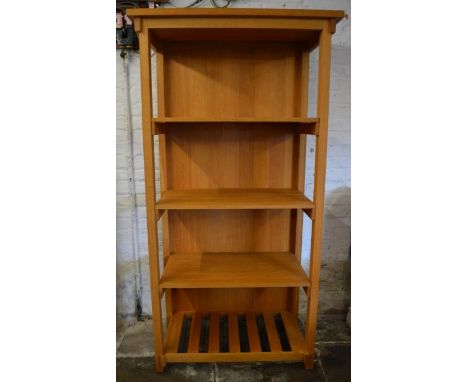 Modern oak shelf unit, H183cm x W96cm x D55cm&nbsp;